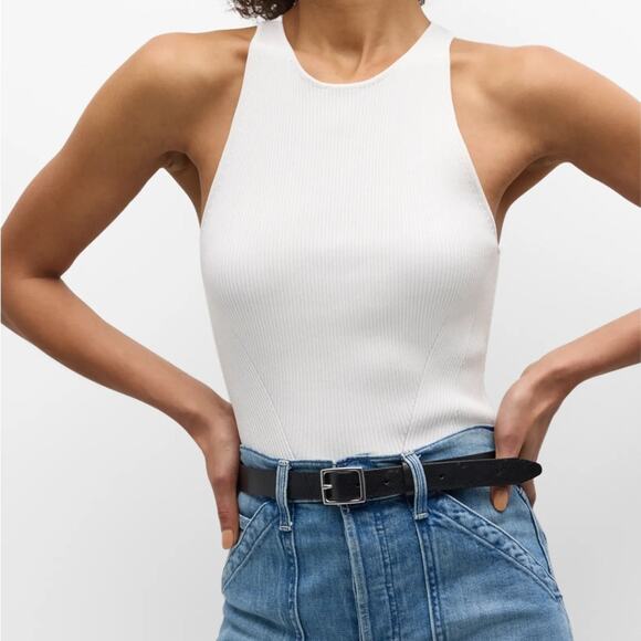 Simkhai Reza Racerback Sleeveless Tank Top In White Size Large NWOT - Picture 1 of 10